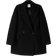 Bershka Sort oversized skræddersyet frakke firkantet pasform-Black