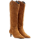 River Island Womens Tan Suede Knee High Western Boots