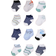 Shein Pairs Of Baby Boy Crew Neck Socks For Toddlers Cute Dinosaur Striped Socks
