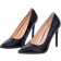 PrettyLittleThing Patent Wide Fit Court Heels, Black