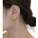 Shein 1pair Fashion Simple Copper Hoop Earrings For Women For Gift