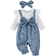 Shein Baby Girls' Casual 2 In 1 Jumpsuit Set - Floral