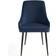 Dunelm Shea Set of 2 Dining Chairs Velvet Navy Kitchen Chair 82cm 2pcs