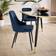 Dunelm Shea Set of 2 Dining Chairs Velvet Navy Kitchen Chair 82cm 2pcs