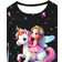 Shein Glow In Dark Unicorn Long Pants Set - Solid Color