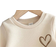 Shein Cute Hand Painted Heart Pattern Pullover Sweatshirt Set - Beige