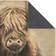 Dunelm Marvel Highland Cow Washable Doormat Beige 50x75cm