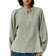 H&M Ladies Green Batwing-sleeved muslin blouse