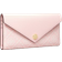 Tory Burch T Monogram Contrast Embossed Envelope Wallet - Powder Pink/New Cream