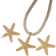 Shein set of pieces simple fashion starfish pendant necklace marine style exaggerated earrings personalized ladies jewelry set