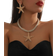 Shein set of pieces simple fashion starfish pendant necklace marine style exaggerated earrings personalized ladies jewelry set