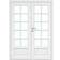 Torso Massiv Hvidmalet Dobbelt Glasdør 2 72,5 x 204 cm Inderdør S 0502-Y (72.5x204cm)