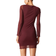 New Look Mesh Mini Dress - Burgundy/Red