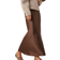 New Look Satin Midi Bias Skirt - Brown