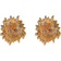 Shein pair Hong KongStyle Vintage HighGrade Metallic Cubic Zirconia Stud Earrings Sophisticated MiddleAged Fashionable Versatile