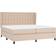 vidaXL 200x200 cm Kunstlæder Cappuccinofarvet Kontinentalseng 203x203cm