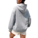 Shein Letter Flocking Kangaroo Pocket Drop Shoulder Hoodie