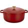 Ballarini Cocotte Rund, Rød, Støbejern med låg 24cm