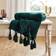 Dunelm Chunky Chenille Throw 130 x 180 cm Bottle Blankets Green (180x130cm)