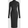 Cider High Neck Solid Ruched Midi Dress