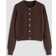 Cider Wool-blend Round Neckline Solid Button Knitted Cardigan