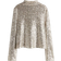 H&M Sequined Mock Turtleneck Top - Beige