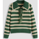 Cider Knit Collar Striped Knotted Oversized Sweater