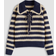 Cider Knit Collar Striped Knotted Oversized Sweater