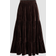 Cider Velvet Mid Rise Ruffle Maxi Skirt