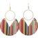 Shein 1pair Fashion Wood Round Drop Earrings For Women For Gift Party