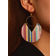 Shein 1pair Fashion Wood Round Drop Earrings For Women For Gift Party