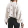 Shein Autumn And Winter Women's Valentine's Day Cute Casual Heart-Patterned Loose-Fit Fashionable Sweater With Round Neck And Long Sleeves