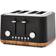 Dunelm Contemporary 4 Slice Matt Black