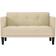 vidaXL Elskovssofa 111 cm Stof Cremefarvet Sofa 124cm 2 personers