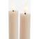 Star Trading LED Gestreifte Kerzen 2er-Pack Beige LED-Licht 25cm 2Stk.
