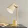 Lindby Tischleuchte Ilmar Ø 12 cm Beige/Weiß Tischlampe 38cm
