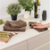 OlsenHome Vaffel Karklude Walnut Brown 28x28 cm 3 Stk Viskestykke Brun (28x28cm)