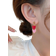 Shein pair European American Fashionable Minimalist DoubleLayered Alloy Heart Shaped Oil Drop Earrings For Women Summer Holiday Gift For Daily Wear