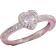 Shein 1pc Glamorous Cubic Zirconia Heart Decor Ring For Women For Gift
