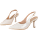 Shein Pointed Toe Slingback Kitten Heels - White