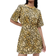 H&M Ladies Yellow Shoulder-pad T-shirt dress