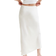 H&M Crinkled Satin Maxi Skirt - White