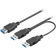 Goobay Dual Power 2USB A-USB A 3.0 M-F 0.3m