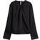 H&M Ladies Black Pleat-detail satin blouse