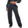 PrettyLittleThing Shape Washed Charcoal Wide Leg Joggers, Washed Charcoal