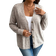 Shein Franclia Plus Size V-Neck Mixed Knit Cardigan, Spring & Autumn, For Winter