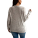 Shein Franclia Plus Size V-Neck Mixed Knit Cardigan, Spring & Autumn, For Winter