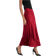 Shein Women's Simple Solid Color Elastic Satin Texture Trumpet Hem Elegant Maxi Skirt