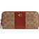 Coach Essential Signature Canvas Accordion Zip Wallet - Tan Rust