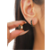 Shein pair Fashionable Simple Black OilDrop Heart Design Hoop Earrings Personality Jewelry Gift For Girls Party